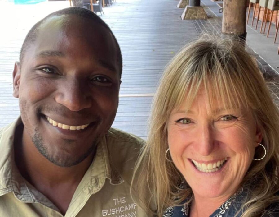 Kerry, the founder of My Cloud Bookkeeping, with a wildlife conservation officer