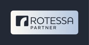 Light Rotessa Partner badge on a dark background.
