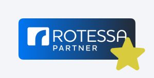 Rotessa Partner badge with a star icon partially covering it