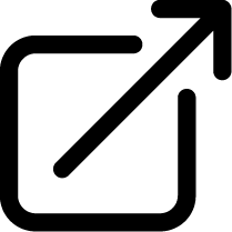 Arrow top left from square icon